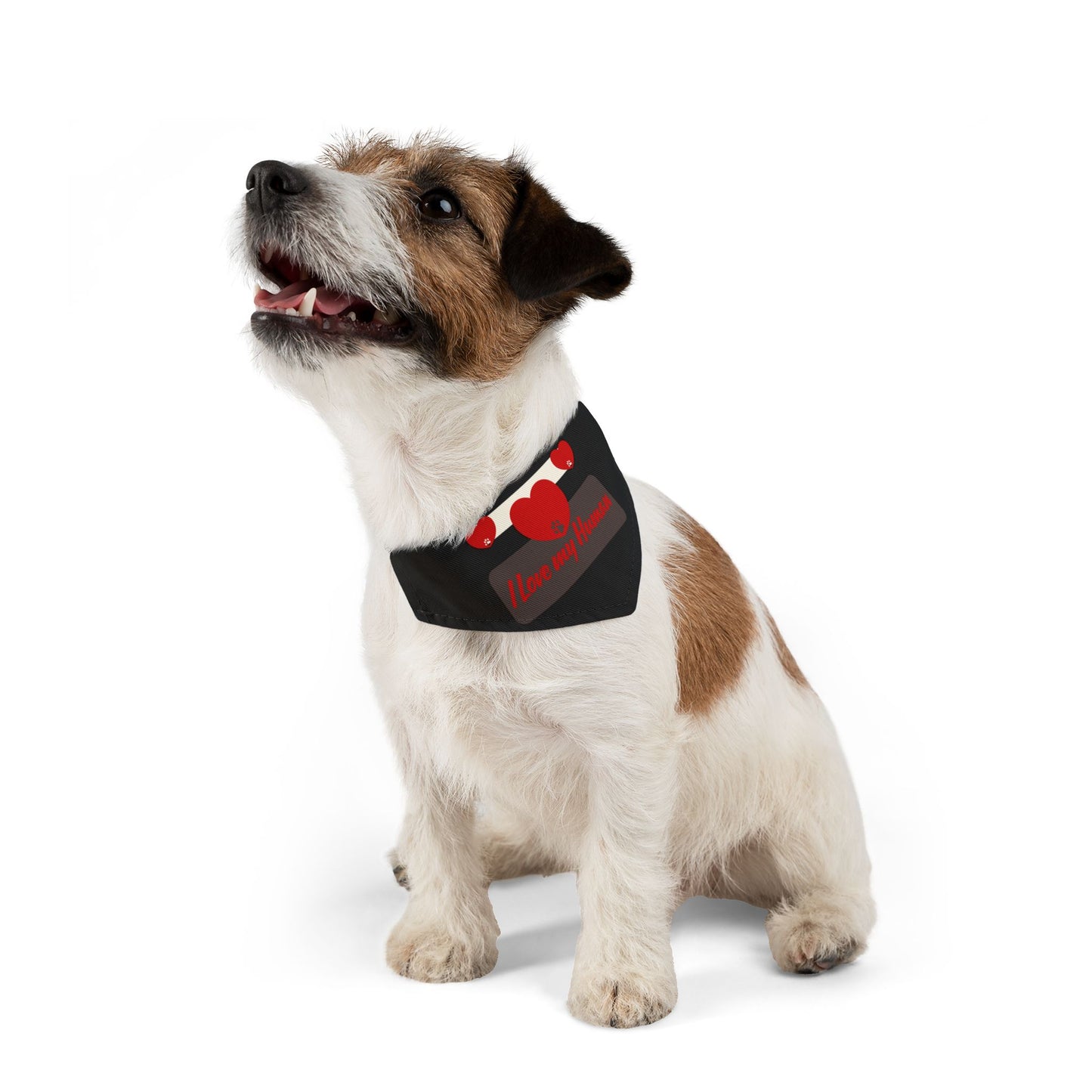 I Love my Human Pet Bandana Collar for Stylish Pets