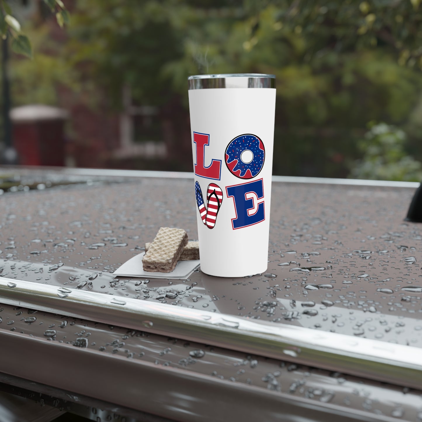 Patriotic Love Tumbler | 22oz Copper Insulated | Perfect Gift for Independence Day, BBQs, Summer Parties, Family Gatherings, and More