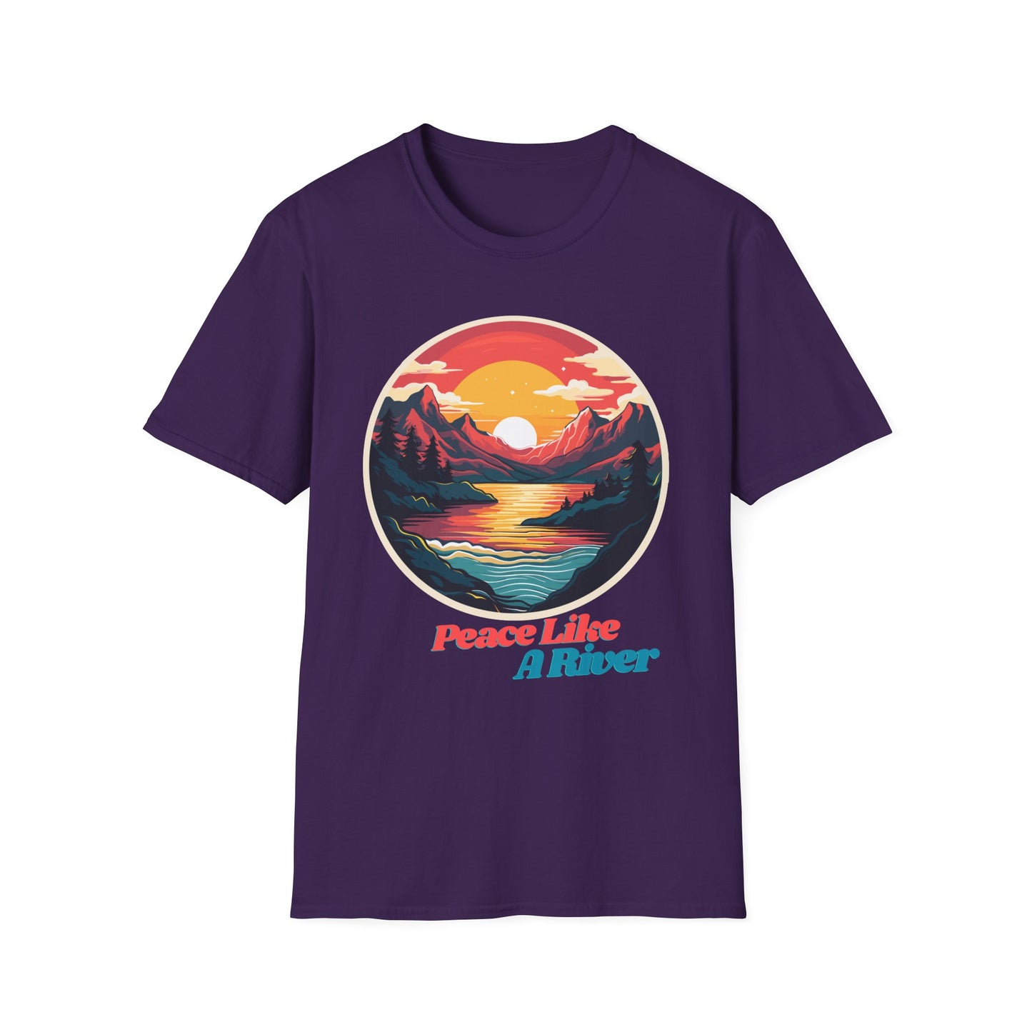 Peace Like A River Graphic Tee | Unisex Softstyle T-Shirt, Casual Wear, Outdoor Adventure, Gift for Nature Lovers, Relaxed Vibes