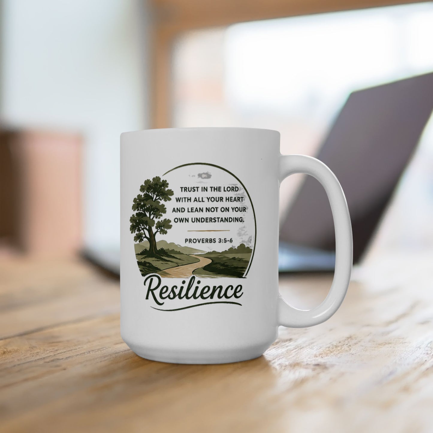 Resilience Tree Ceramic Mug — Inspirational Quote Coffee Cup (11oz & 15oz)