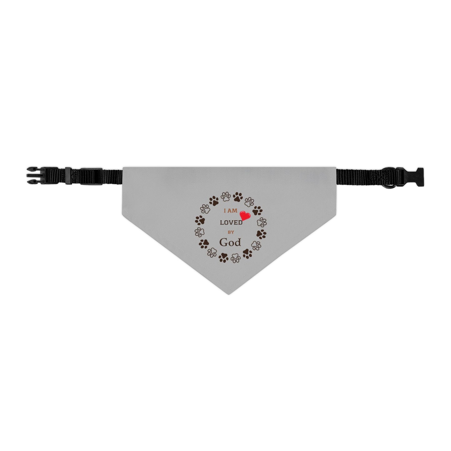 I Am Loved by God Pet Bandana Collar - Faith-Inspired Dog Accessory