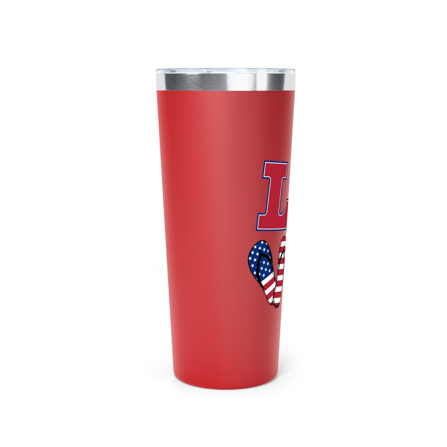 Patriotic Love Tumbler | 22oz Copper Insulated | Perfect Gift for Independence Day, BBQs, Summer Parties, Family Gatherings, and More