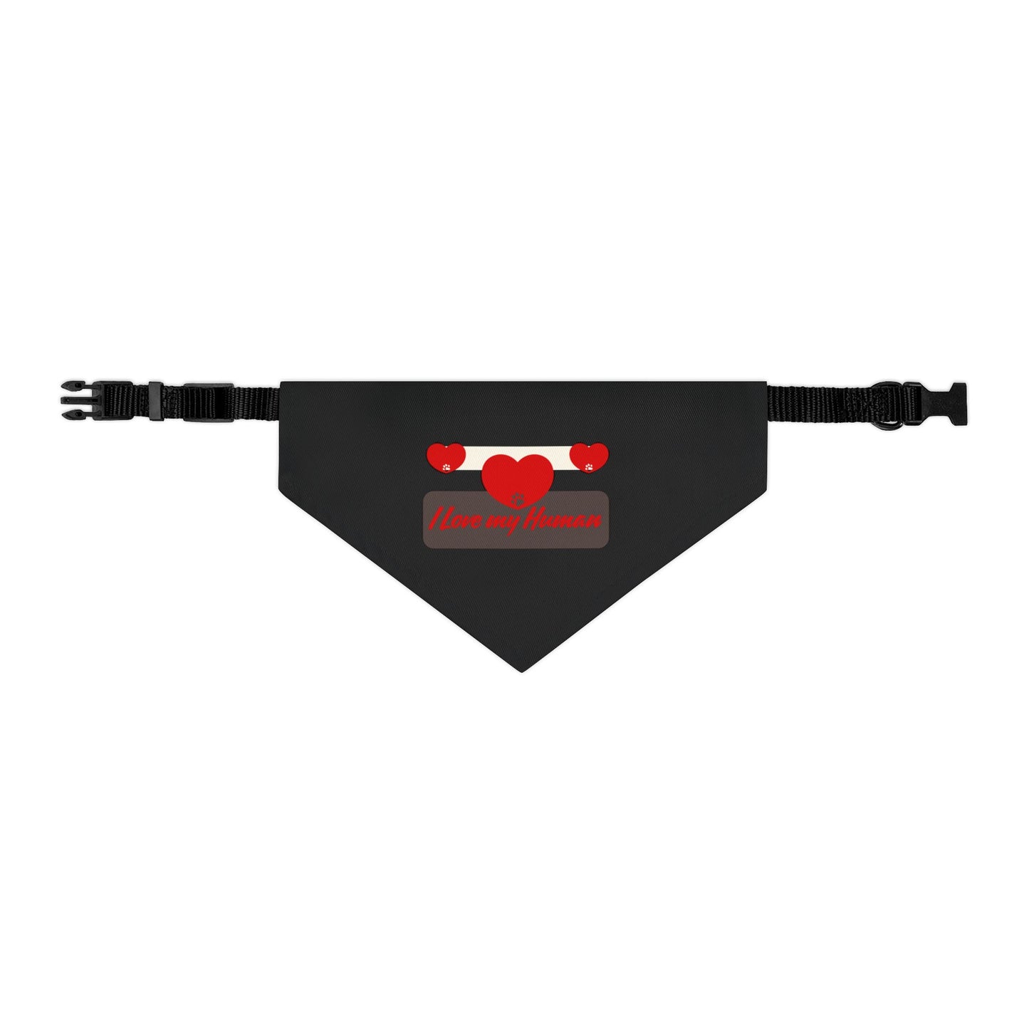 I Love my Human Pet Bandana Collar for Stylish Pets