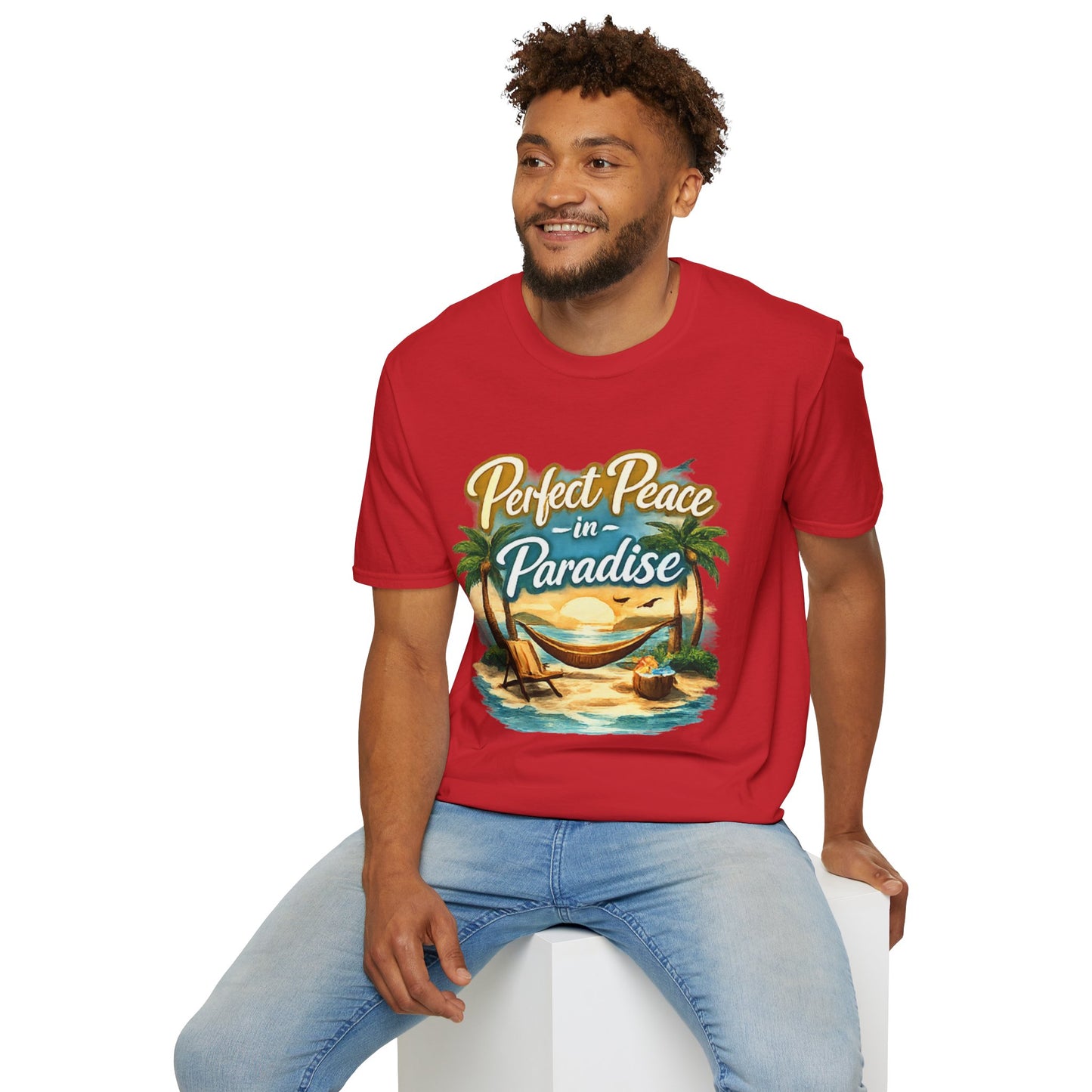 Perfect Peace in Paradise T-Shirt — Tropical Beach Graphic Tee