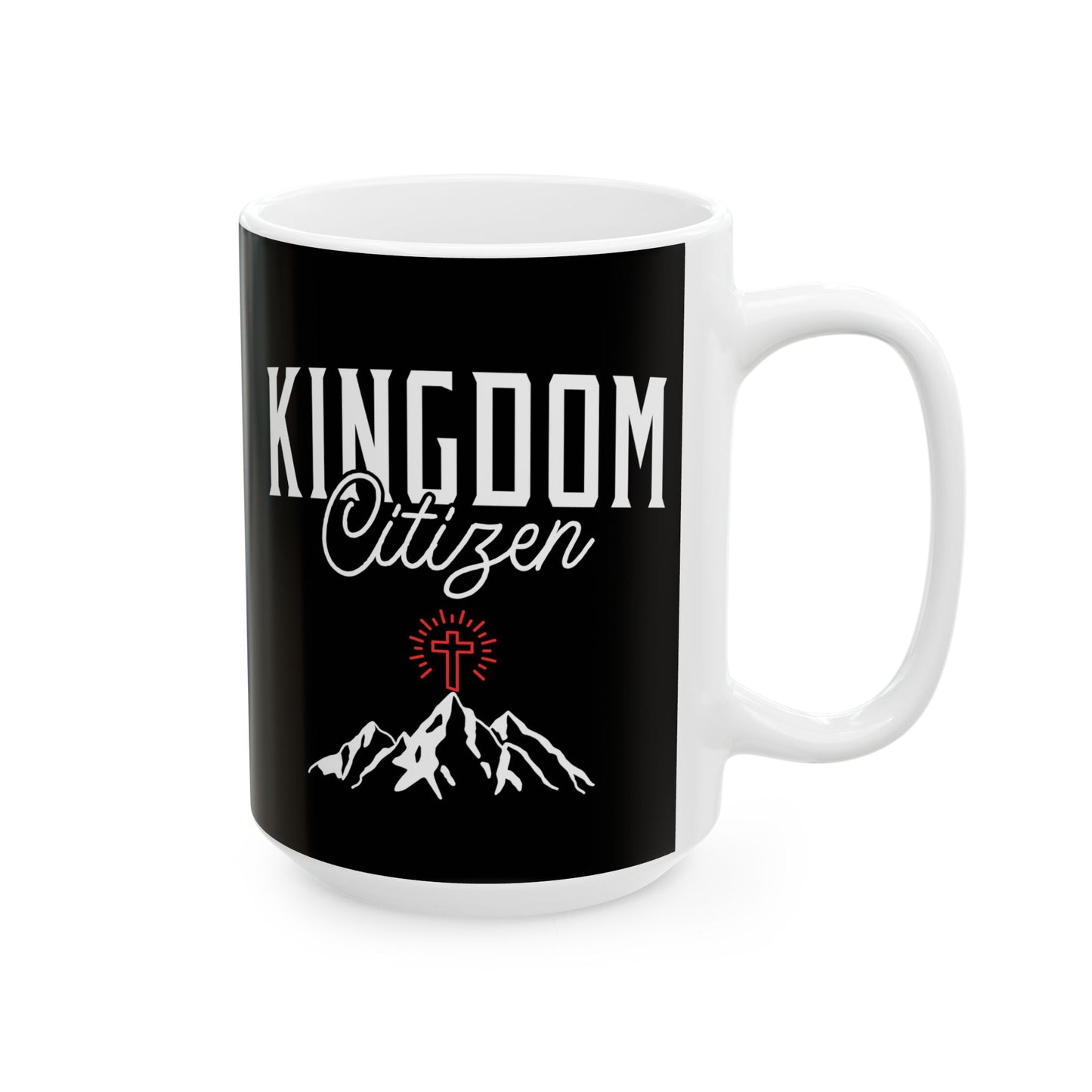Kingdom Coffee Mug - Black Ceramic (11oz, 15oz) - Perfect for Adventurers & Coffee Lovers