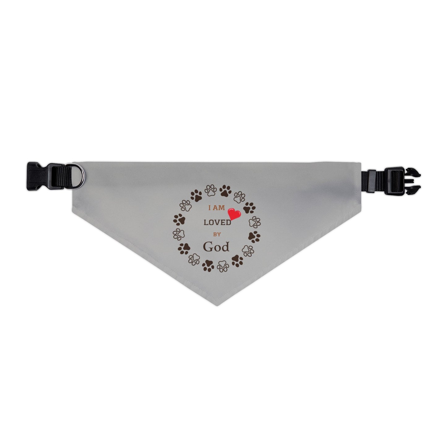 I Am Loved by God Pet Bandana Collar - Faith-Inspired Dog Accessory