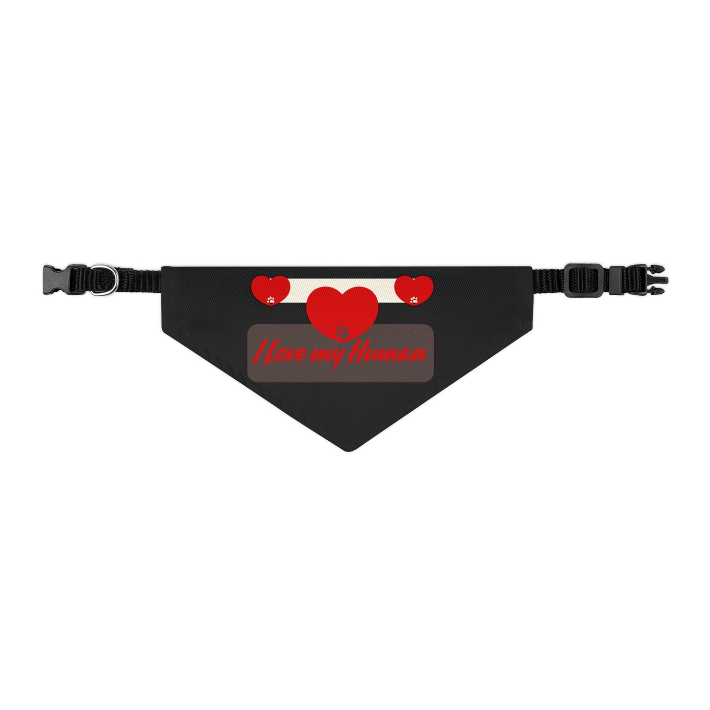 I Love my Human Pet Bandana Collar for Stylish Pets