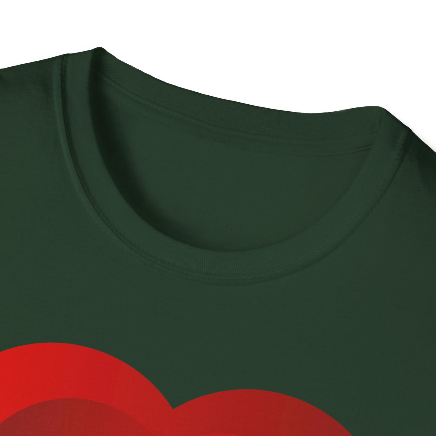 Romantic Floral Heart Unisex Softstyle T-Shirt