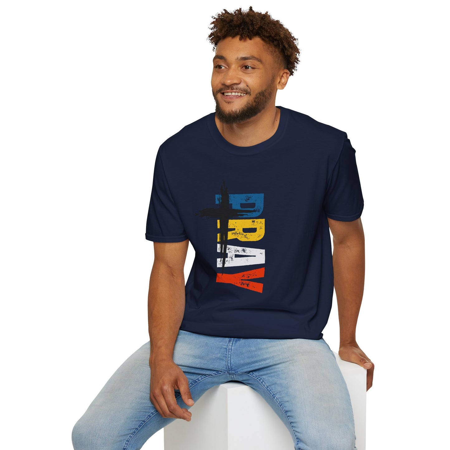 Pray Colorful T-Shirt — Religious Faith Graphic Tee