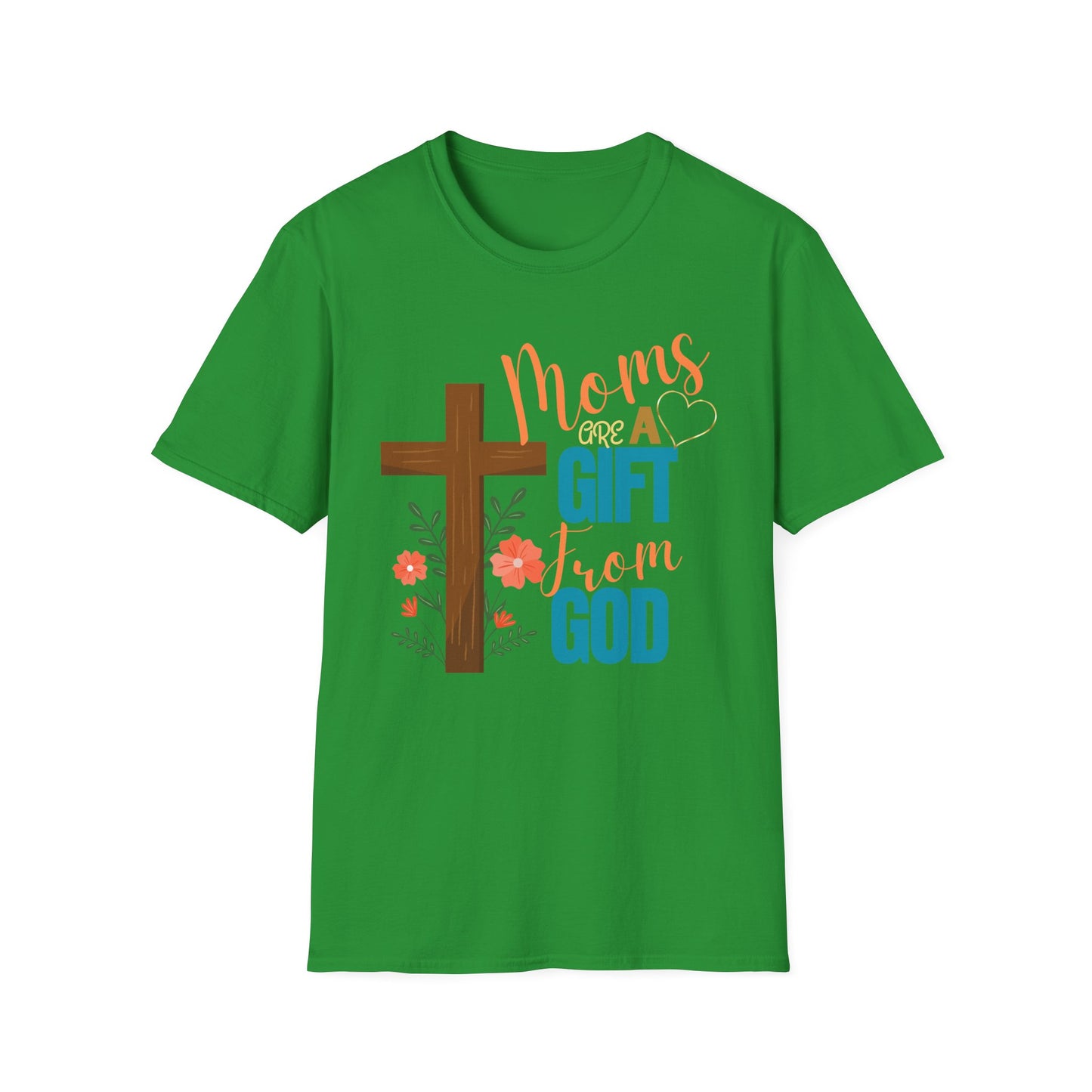 Moms Are a Gift from God T-Shirt | Unisex Softstyle Tee for Mother's Day