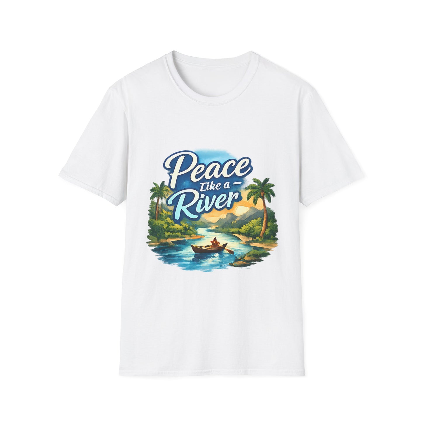 Peace Like a River T‑Shirt — Scenic River Prayer Tee