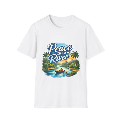 Peace Like a River T‑Shirt — Scenic River Prayer Tee