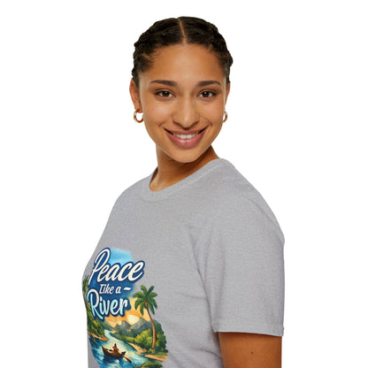 Peace Like a River T‑Shirt — Scenic River Prayer Tee