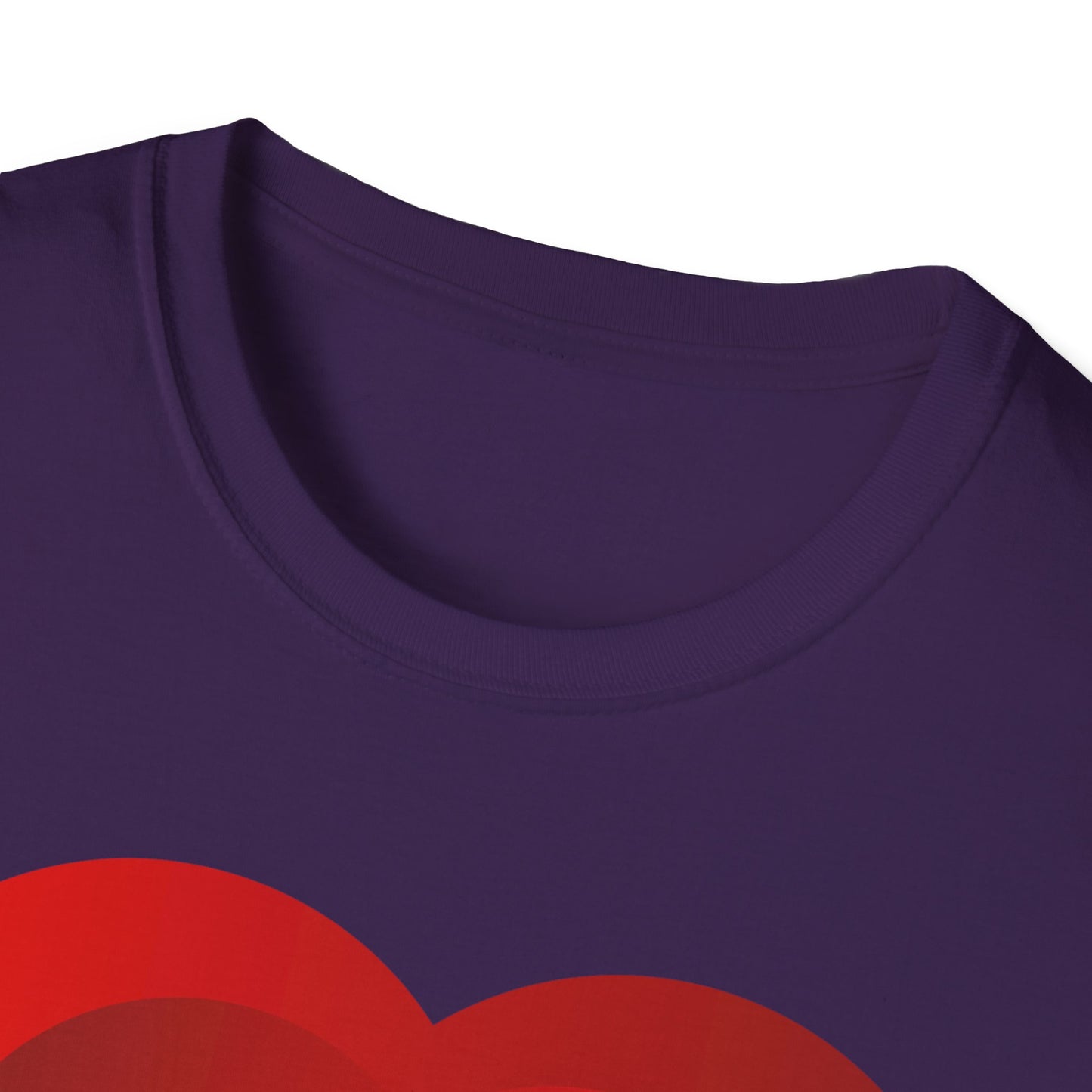 Romantic Floral Heart Unisex Softstyle T-Shirt