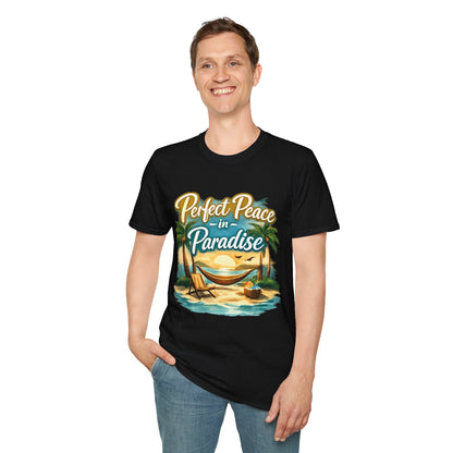Perfect Peace in Paradise T-Shirt — Tropical Beach Graphic Tee