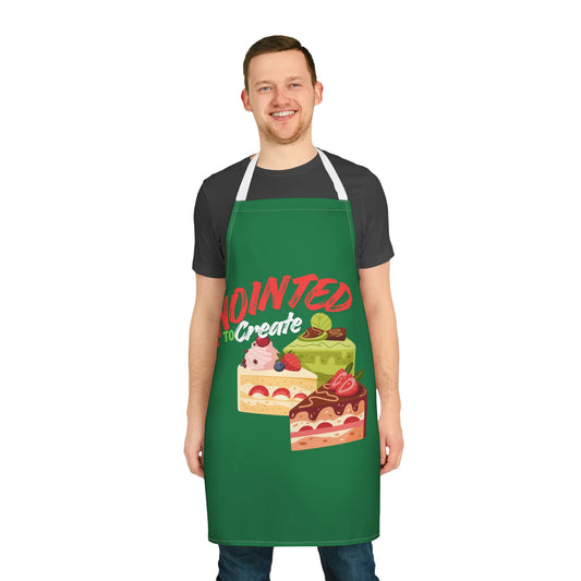 Colorful Cake-Themed Cooking Apron - 'Anointed to Create' (Unisex)