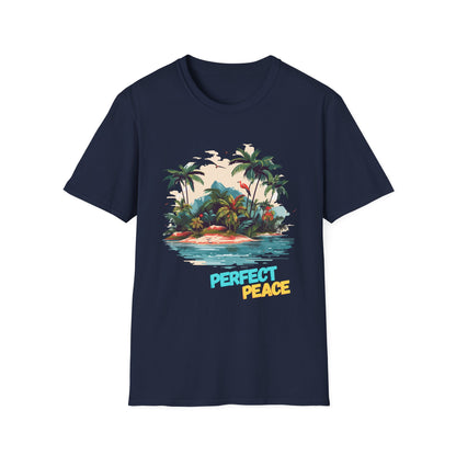 Tropical Peace T-Shirt, Casual Tee, Summer Vibes Shirt, Relaxing Island Top, Perfect for Vacations, Gifts for Beach Lovers