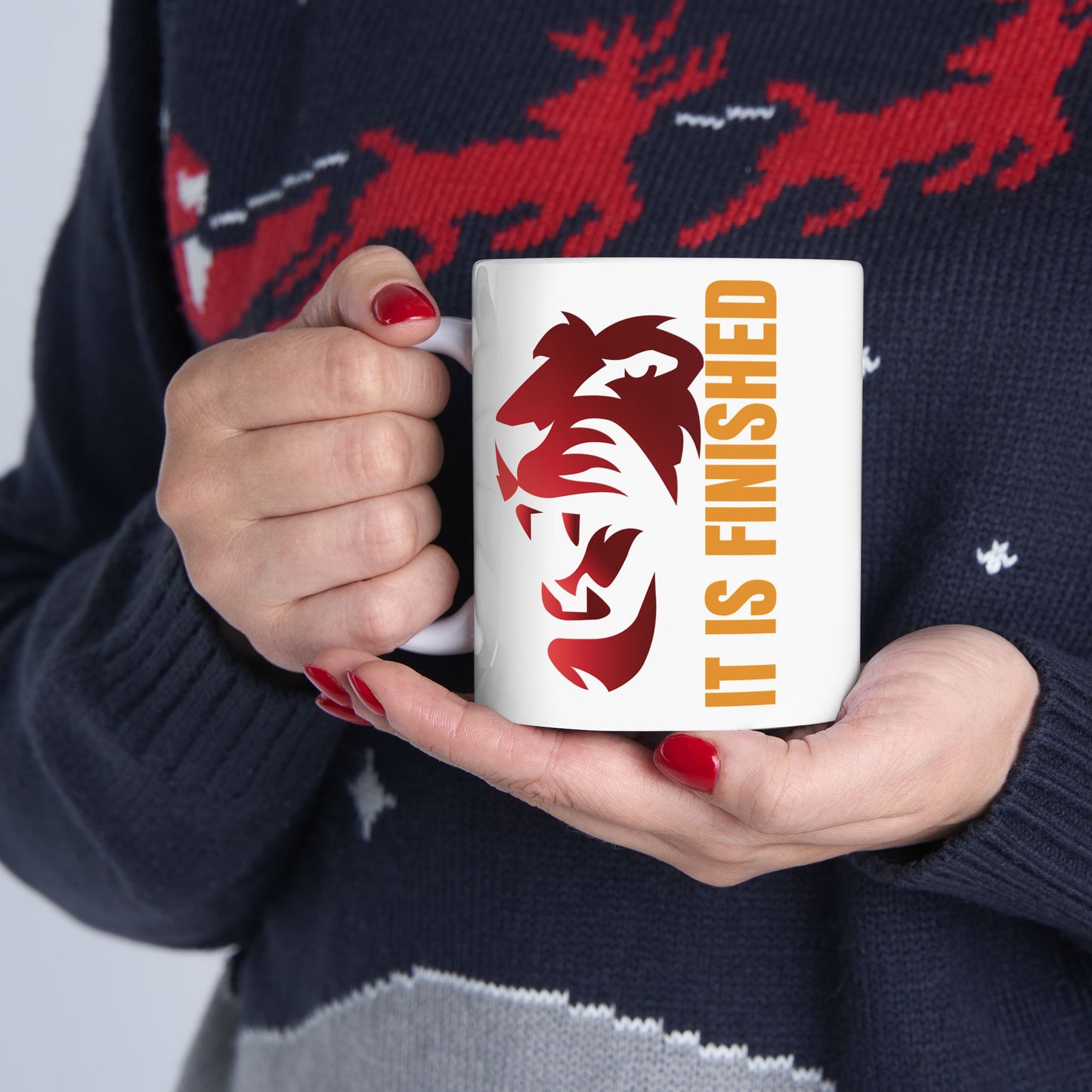 Inspirational Ceramic Mug - "It's Finished" - Perfect Gift for Coffee Lovers and Motivational Moments