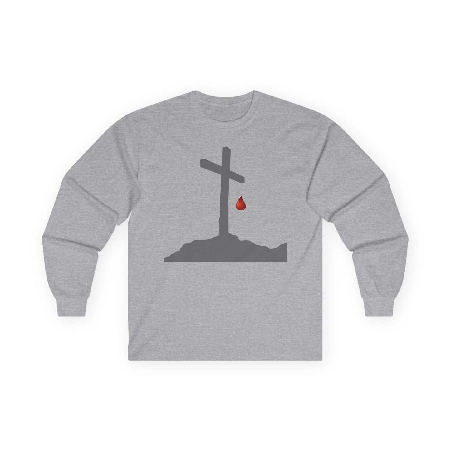 Faith-Inspired Long Sleeve Tee with Cross Design