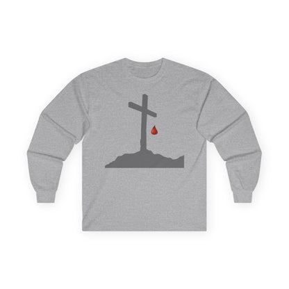 Faith-Inspired Long Sleeve Tee with Cross Design
