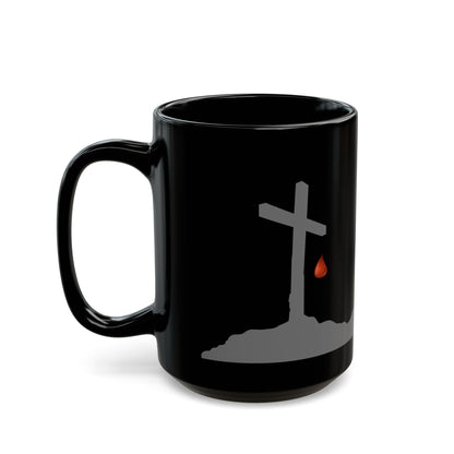 Inspirational Black Mug with Cross Design - Perfect Gift for Faithful Moments