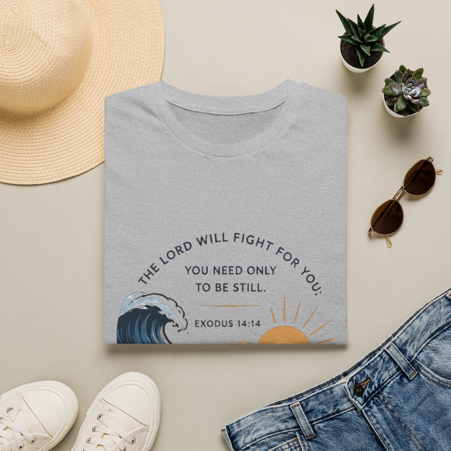 Resilience T-Shirt — "The Lord Will Fight for You" Exodus 14:14 Christian Tee