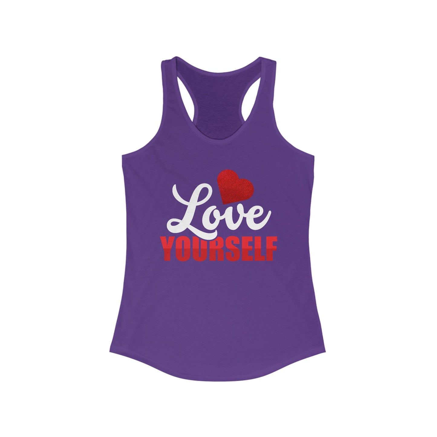 Love Yourself Racerback Tank Top - Women's Motivational Workout Wear