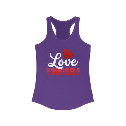 Love Yourself Racerback Tank Top - Women's Motivational Workout Wear