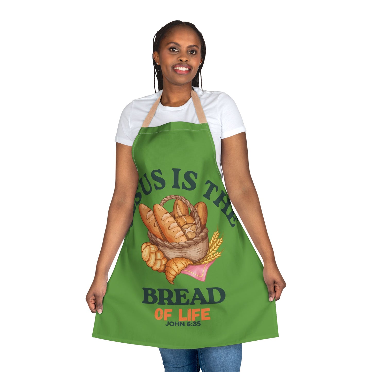 Faith-Inspired Chef Apron - 'Jesus is the Bread of Life' (Unisex)