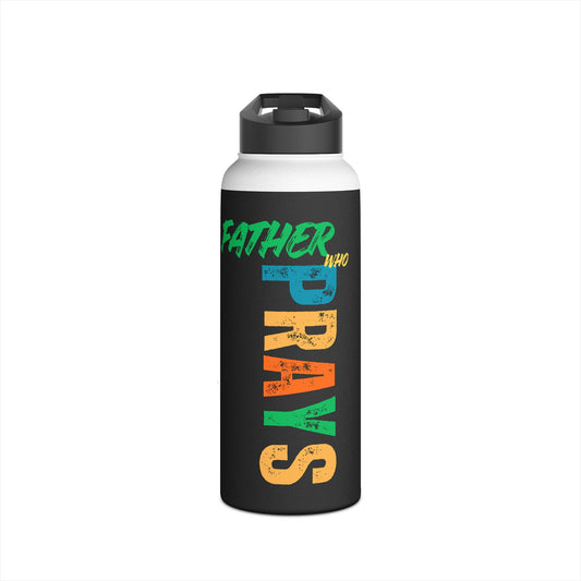 Prayer Vibes Stainless Steel Water Bottle — “Prayer” Vertical Color Block Design