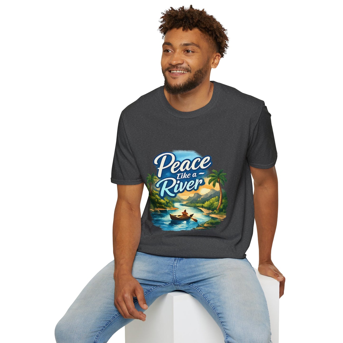 Peace Like a River T‑Shirt — Scenic River Prayer Tee