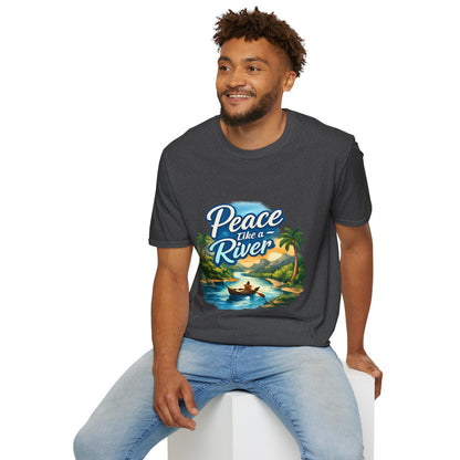 Peace Like a River T‑Shirt — Scenic River Prayer Tee