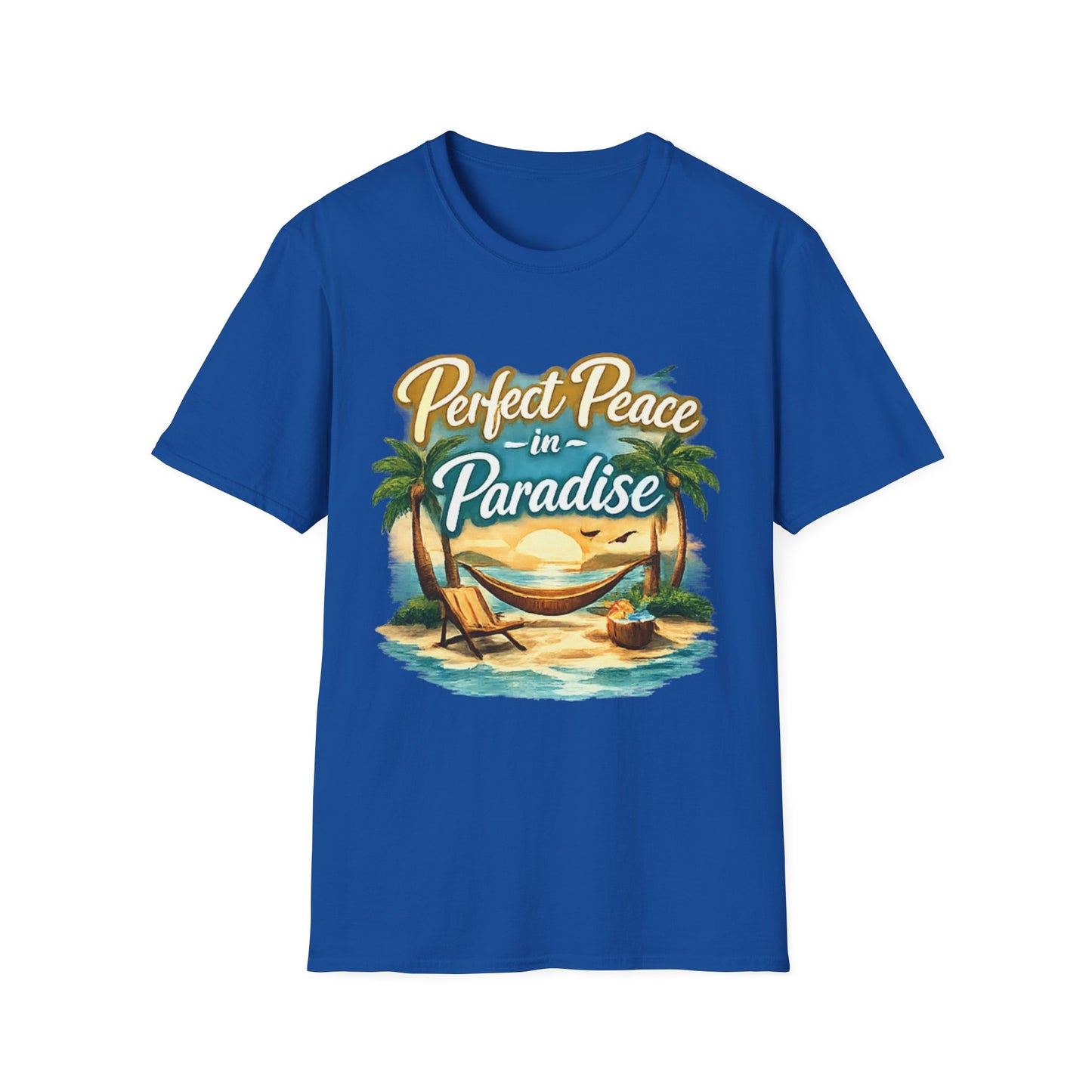 Perfect Peace in Paradise T-Shirt — Tropical Beach Graphic Tee