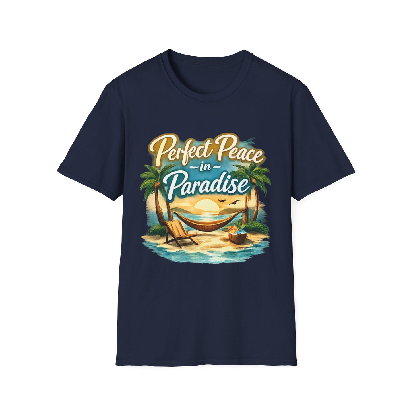Perfect Peace in Paradise T-Shirt — Tropical Beach Graphic Tee