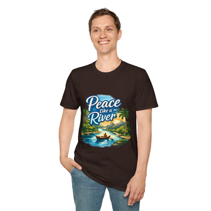 Peace Like a River T‑Shirt — Scenic River Prayer Tee