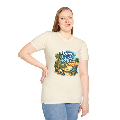 Pray, Relax & Play Beach T-Shirt