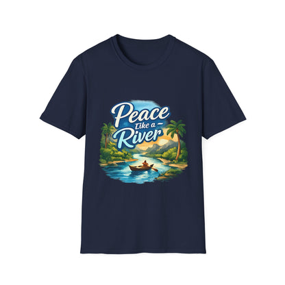 Peace Like a River T‑Shirt — Scenic River Prayer Tee