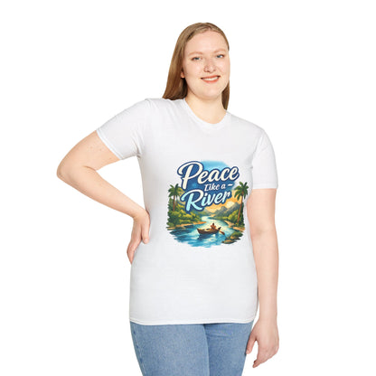 Peace Like a River T‑Shirt — Scenic River Prayer Tee