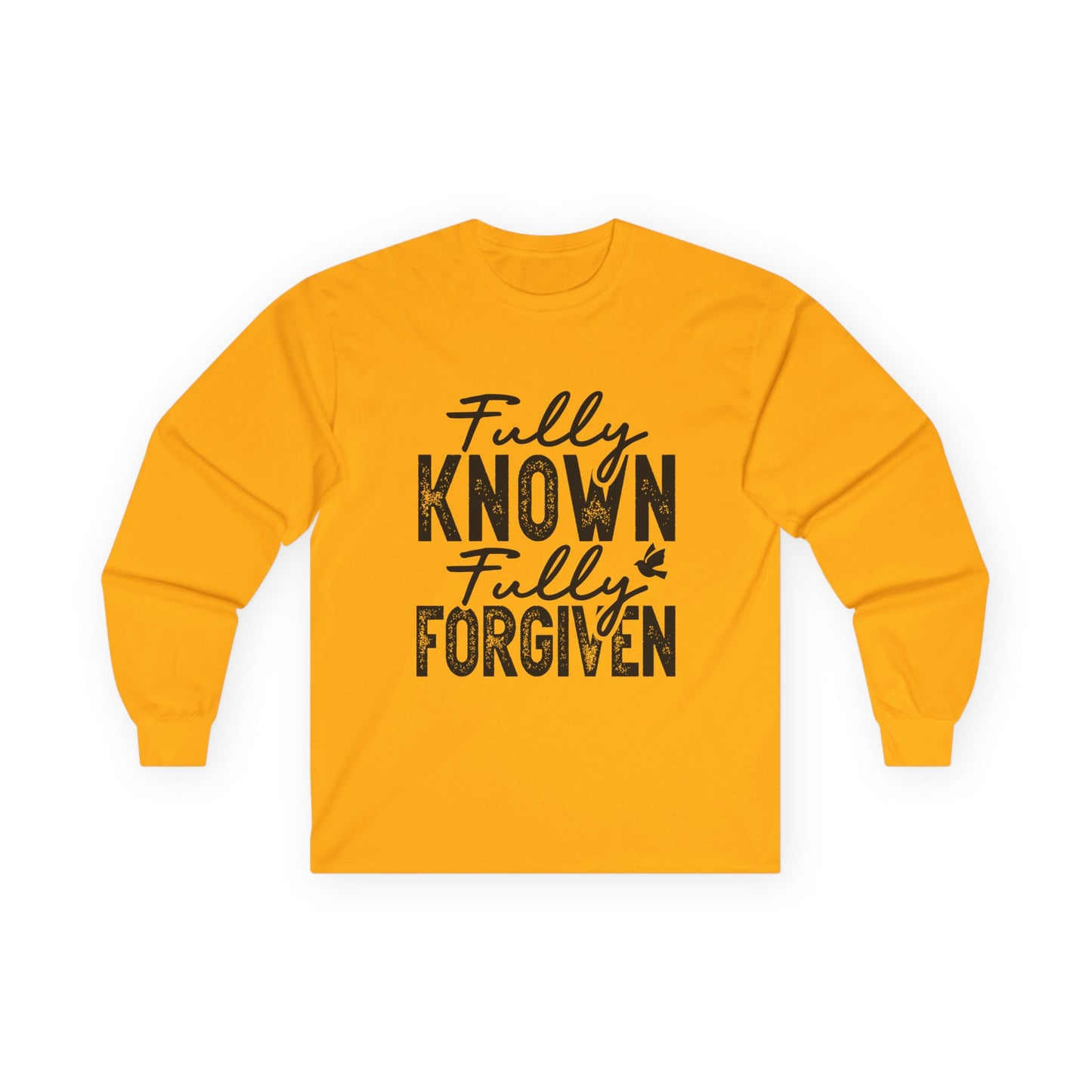 Fully Known Fully Forgiven Long Sleeve Tee for Faith and Comfort