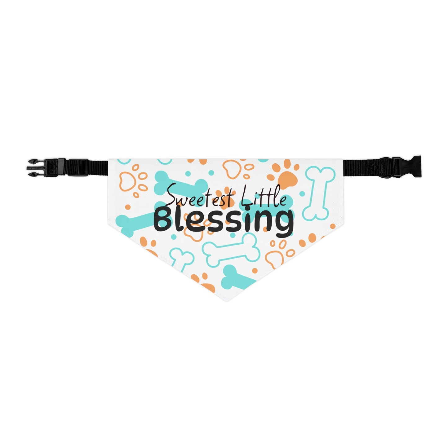 Sweetest Little Blessing Pet Bandana Collar - Cute Dog Accessory for Celebrating Pets
