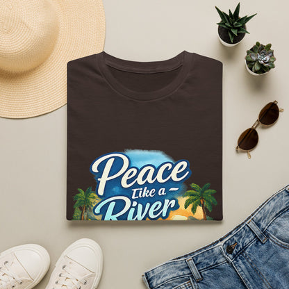 Peace Like a River T‑Shirt — Scenic River Prayer Tee