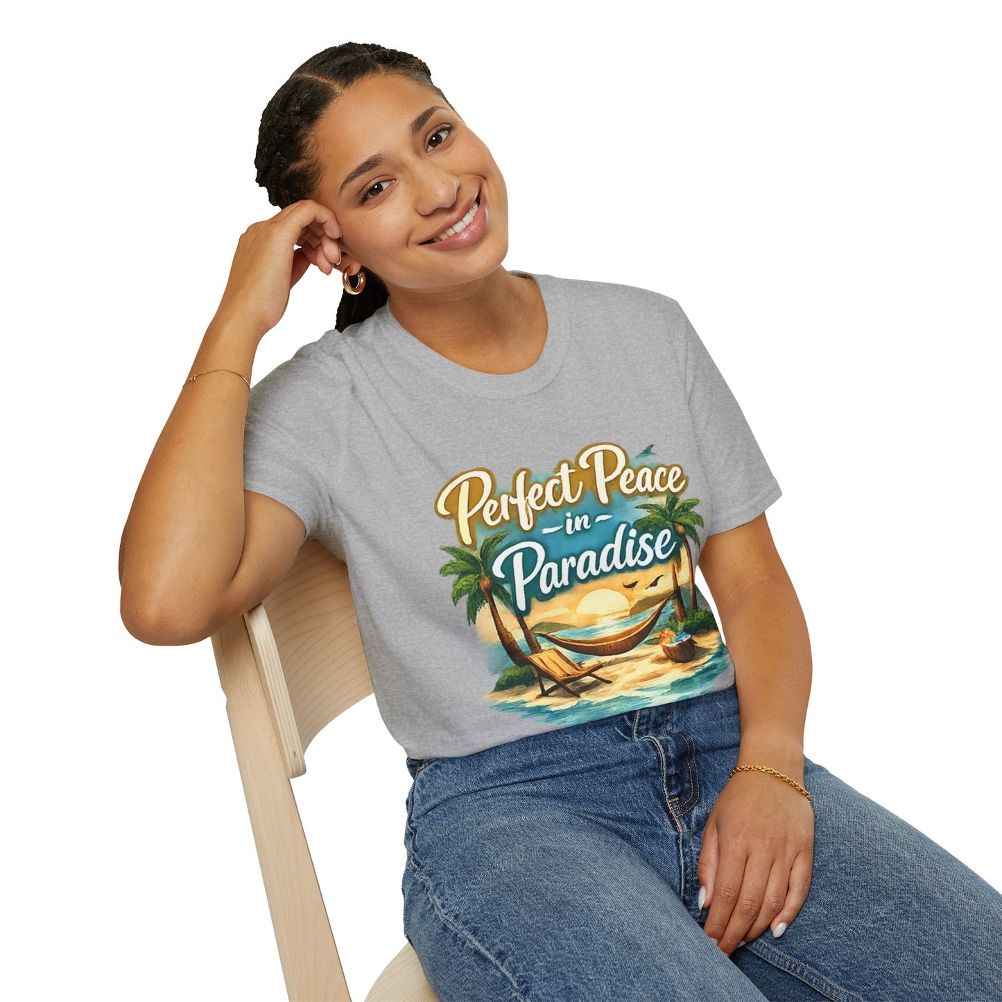 Perfect Peace in Paradise T-Shirt — Tropical Beach Graphic Tee