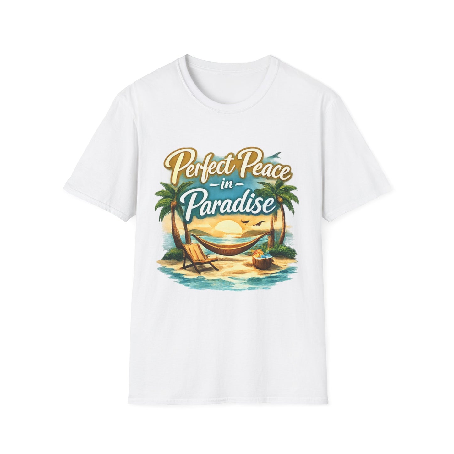 Perfect Peace in Paradise T-Shirt — Tropical Beach Graphic Tee