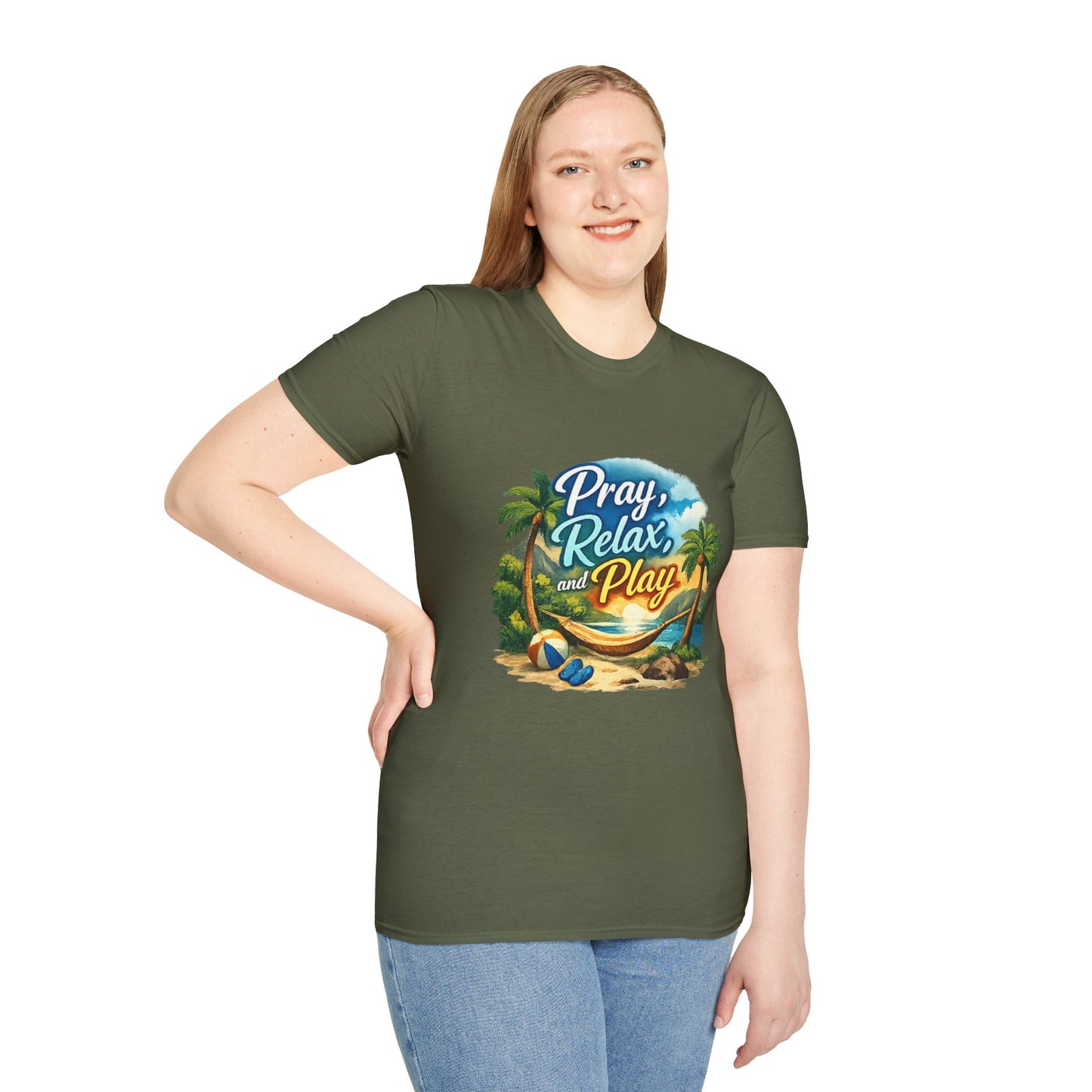 Pray, Relax & Play Beach T-Shirt
