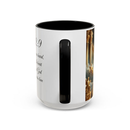 I Cor. 2:9 Heavenly Scripture Coffee Mug - 11oz & 15oz - Inspirational Design for Spiritual Moments