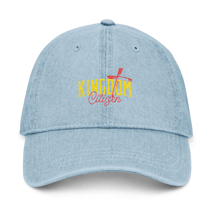 Kingdom Citizen Embroidered Denim Hat - Stylish Faith-Based Accessory