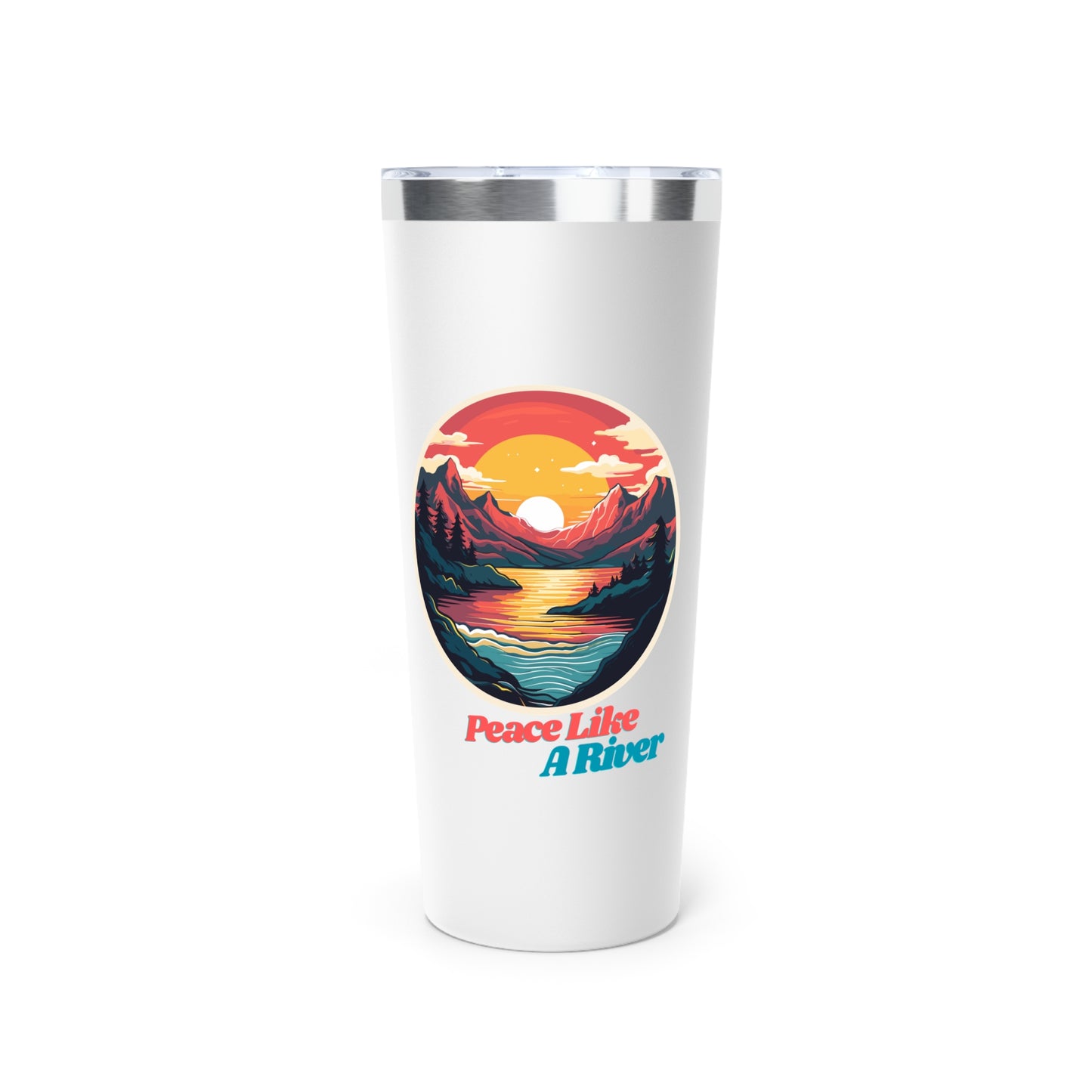Peace Life A River Tumbler | 22oz Copper Vacuum Insulated Cup, Travel Mug, Outdoor Beverage Container, Gift for Nature Lovers, Camping [...]