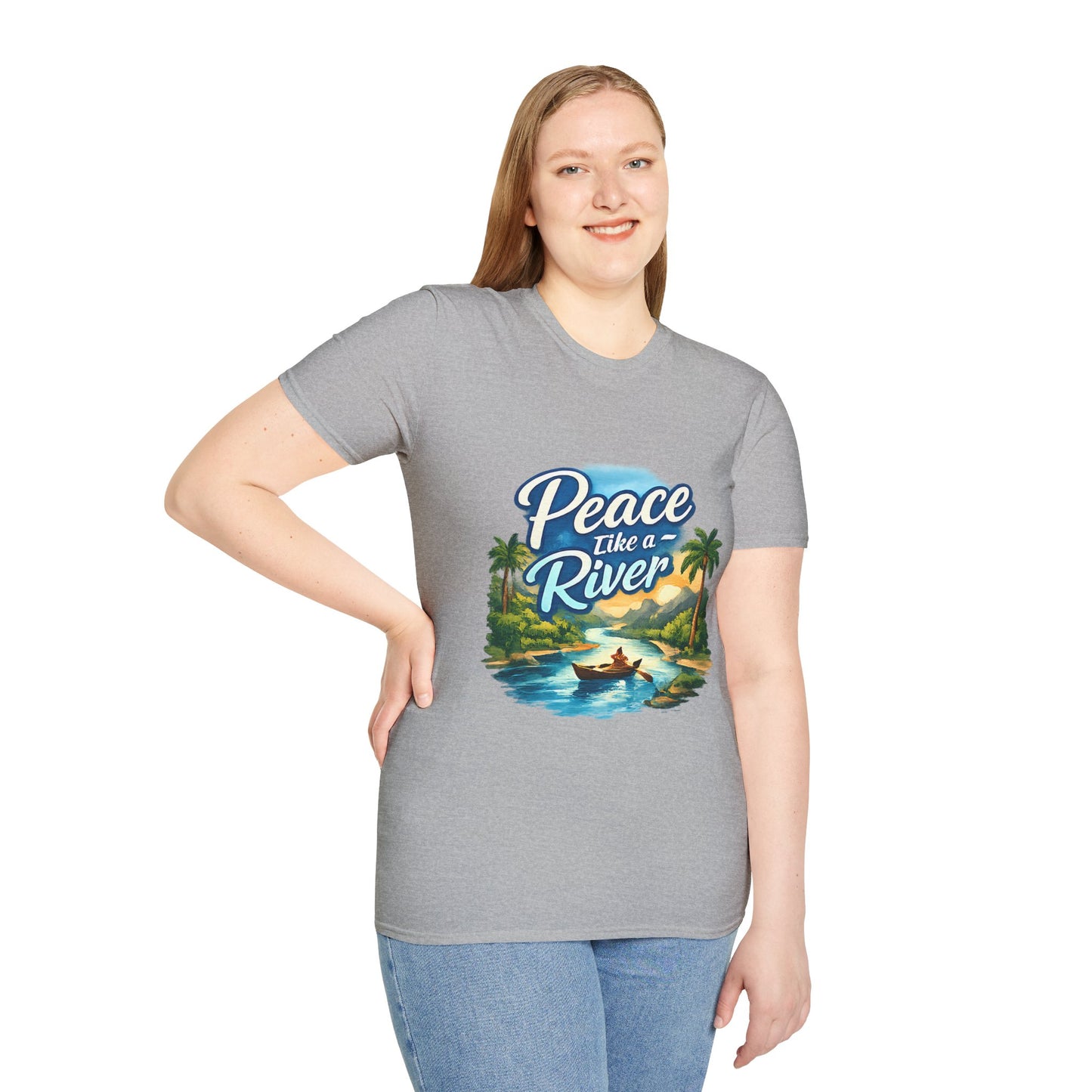 Peace Like a River T‑Shirt — Scenic River Prayer Tee