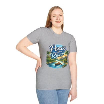 Peace Like a River T‑Shirt — Scenic River Prayer Tee