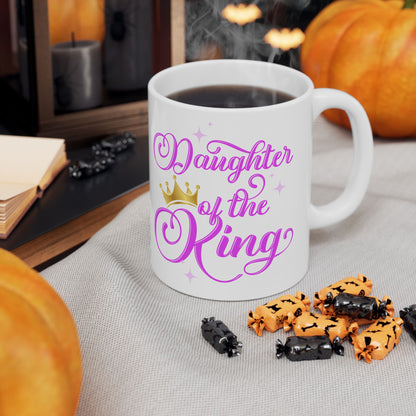 Daughter of the King Ceramic Mug - Inspirational 11oz & 15oz Coffee Cup for Royalty Lovers